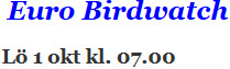 Euro Birdwatch